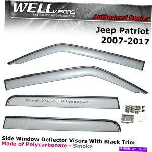 EBhEoCU[ W[vpgIbg07-17͔d@CK[hEBhEoCU[ubÑEFoCU[ WELLvisors For Jeep Patriot 07-17 Wind Deflectors Rain Guards Window Visor Black