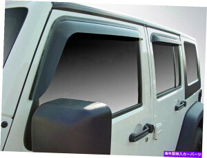 EBhEoCU[ 2007N2018ÑW[vO[JK Unlimited̃e[vIxgoCU[ Tape-On Vent Visors for 2007 - 2018 Jeep Wrangler JK Unlimited