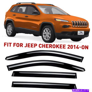 ウィンドウバイザー レインガードは、14-22のジープチェロキーのシェードを通気します Rain Guards Vent Visors Shade for 14-22 Jeep Cherokee