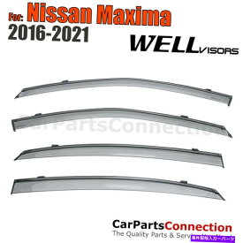 ウィンドウバイザー 日産マキシマサイドデフレクターのためのWellvisorsウィンドウバイザー16-22 WellVisors Window Visors 16-22 For Nissan Maxima Side Deflectors