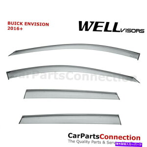�E�B���h�E�o�C�U�[ Wellvisors�E�B���h�E�o�C�U�[16-20�r���C�b�N�z���T�C�h���C���_�t�F���N�^�[ WellVisors Window Visors 16-20 Buick Envision Side Rain Deflectors�y���s�A���i�z