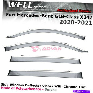 EBhEoCU[ 2020N2022ÑEFoCU[ZfXxcGLBNXx247EBhEoCU[Ng WELLvisors For 2020-2022 Mercedes-Benz GLB Class X247 Window Visors Chrome Trim