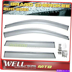 �E�B���h�E�o�C�U�[ Wellvisors Rain Sun Wind Deflectors Grand Cherokee 11-21�E�B���h�E�o�C�U�[Chrome Wellvisors Rain Sun Wind Deflectors Grand Cherokee 11-21 Window Visors Chrome