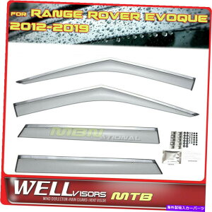 �E�B���h�E�o�C�U�[ �E�F���o�C�U�[���C���T���E�B���h�����h���[�o�[�����W���[�o�[�G���H�[�N12-19�E�B���h�E�o�C�U�[�N���� Wellvisors Rain Sun Wind Land Rover Range Rover Evoque 12-19 Window Visor Chrome