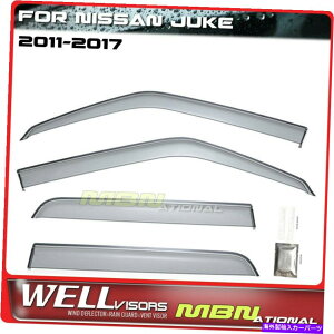 �E�B���h�E�o�C�U�[ Wellvisors Rain Sun Wind Deflector for Nissan Juke11-17�E�B���h�E�o�C�U�[ Wellvisors Rain Sun Wind Deflectors For Nissan Juke 11-17 Window Visors�y���s�A���i�z