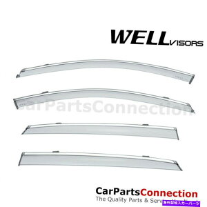 �E�B���h�E�o�C�U�[ Wellvisors�E�B���h�E�o�C�U�[16-20�L���f���b�NCT6�Z�_���T�C�h�f�B�t���N�^�[Chrome WellVisors Window Visors 16-20 Cadillac CT6 Sedan Side Deflectors Chrome