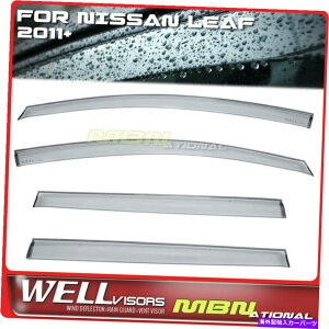 �E�B���h�E�o�C�U�[ Wellvisors Rain Sun Wind Deflector for Nissan Leaf 11-17�E�B���h�E�o�C�U�[ Wellvisors Rain Sun Wind Deflectors For Nissan Leaf 11-17 Window Visors�y���s�A���i�z
