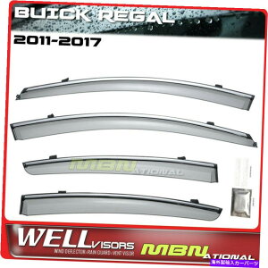 �E�B���h�E�o�C�U�[ Wellvisors Rain Sun Wind Deflectors Buick Regal 11-17�E�B���h�E�o�C�U�[Chrome Wellvisors Rain Sun Wind Deflectors Buick Regal 11-17 Window Visors Chrome