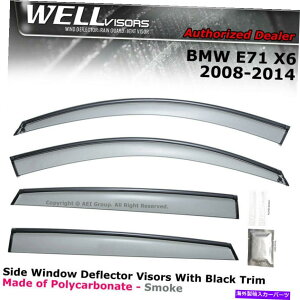 EBhEoCU[ BMW X6 08-14 E71EBhEoCU[CK[hDEFLECTORSubNgWellVisors WELLvisors For BMW X6 08-14 E71 Window Visors Rain Guards Deflectors Black Trim