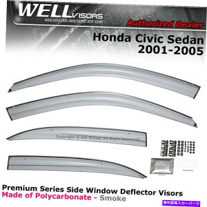 EBhEoCU[ z_VrbNZ_01-05 4DTChNbvWellVisors window Visors aerodyn WELLvisors For Honda Civic Sedan 01-05 4D Side Clip on Window Visors Aerodyn