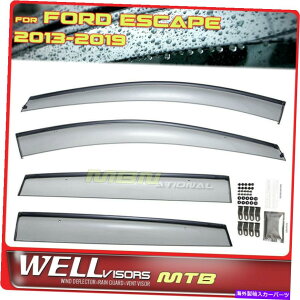 �E�B���h�E�o�C�U�[ Wellvisors Rain Sun Wind Deflector for Ford Escape 13-19 Window Viders Black Wellvisors Rain Sun Wind Deflectors For Ford Escape 13-19 Window Visors Black