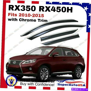 EBhEoCU[ Lexus RX350 RX450H 10-15 Chrome Trim Tinted Window Visor Rain Sun Guard Vent For Lexus RX350 RX450H 10-15 Chrome Trim Tinted Window Visor Rain Sun Guard Vent