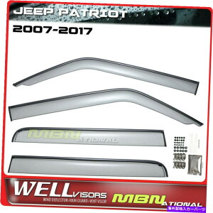 �E�B���h�E�o�C�U�[ Wellvisors Rain Sun Wind Deflectors for Jeep Patriot 07-17 Window Viders Black Wellvisors Rain Sun Wind Deflectors For Jeep Patriot 07-17 Window Visors Black