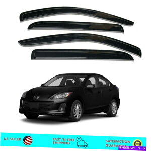 EBhEoCU[ TChEBhETxgoCU[CK[h}c_3Z_2010-2013̃fBtN^[ Side Window Sun Vent Visor Rain Guards Deflectors for Mazda 3 Sedan 2010-2013