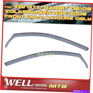 EBhEoCU[ tHNX[QGTIrbgR32 2006-2009̃`lEBhEoCU[̃EFoCU[2PC WellVisors 2Pcs In Channel Window Visors For Volkswagen GTI Rabbit R32 2006-2009
