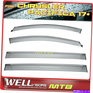 �E�B���h�E�o�C�U�[ Wellvisors Deflectors Chrysler Pacifica 17-21 Voyager 20-21�E�B���h�E�o�C�U�[Blk Wellvisors Deflectors Chrysler Pacifica 17-21 Voyager 20-21 Window Visors BLK