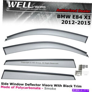 EBhEoCU[ BMW X1 12-15 E84CK[hfBtN^[ubNgWellvisorsEBhEoCU[ WELLvisors Window Visors For BMW X1 12-15 E84 Rain Guards Deflectors Black Trim
