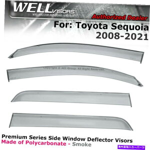 �E�B���h�E�o�C�U�[ �g���^�Z�R�C�A08-22�T�C�h�N���b�v�̃E�B���h�E�o�C�U�[�̃T�C�h�N���b�v�̃E�F���o�C�U�[�N���b�v�I�� WELLvisors For Toyota Sequoia 08-22 Side Clip on Window Visors Clip-on