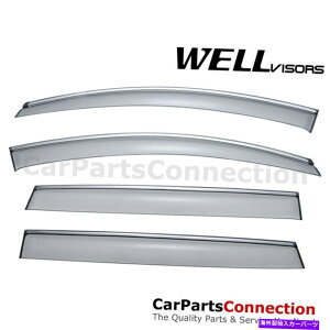 �E�B���h�E�o�C�U�[ wellvisors�E�B���h�E�o�C�U�[07-15�A�E�f�BQ7�T���o�C�U�[�̃f�B�t���N�^�[�N���� WellVisors Window Visors 07-15 For Audi Q7 Sun Visors Deflectors Chrome
