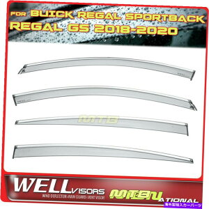 �E�B���h�E�o�C�U�[ Wellvisors Rain Sun Wind Deflectors Buick Regal 2018-2020�E�B���h�E�o�C�U�[Chrome Wellvisors Rain Sun Wind Deflectors Buick Regal 2018-2020 Window Visors Chrome