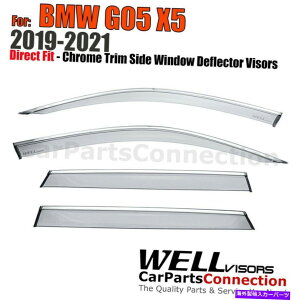 EBhEoCU[ BMW G05 X5 2019-2022EBhEoCU[ftN^[Ng̃EFoCU[ Wellvisors For BMW G05 X5 2019-2022 Window Visor Deflector Chrome Trim