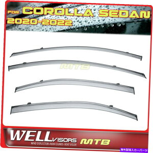 EBhEoCU[ g^J[Z_2020-2022EBhEoCU[ubNgftN^[̃EFoCU[ WELLvisors For Toyota Corolla Sedan 2020-2022 Window Visors Black Trim Deflector