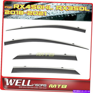 EBhEoCU[ Wellvisors Chrome Trim Window Viders Deflector for Lexus RX450HL RX350L 18-22 WellVisors Chrome Trim Window Visors Deflectors For Lexus RX450hL RX350L 18-22