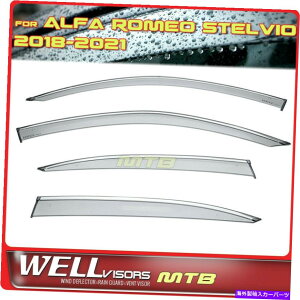 EBhEoCU[ 18-22WellvisorsEBhEoCU[Alfa Romeo Stelvio Deflector Guard Chrome Trim WellVisors Window Visor For 18-22 Alfa Romeo Stelvio Deflector Guard Chrome Trim