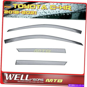 EBhEoCU[ g^C-HR 2018-2021Wellvisorsv~AV[YSmoke Tint WELLvisors Premium Series For Toyota C-HR 2018-2021 Window Visors Smoke Tint