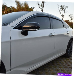 ウィンドウバイザー ウィンドウバイザーサンレインガードシェードトヨタアバロン2019-2021用クロムPC Window Visor Sun Rain Guard Shade Chrome PC For Toyota Avalon 2019-2021