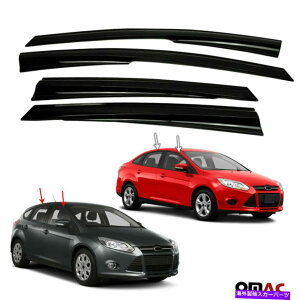 �E�B���h�E�o�C�U�[ �E�B���h�E�o�C�U�[�x���g�T���V�F�[�h���C��4 PCS�t�B�b�g�t�H�[�h�t�H�[�J�X�Z�_���n�b�`�o�b�N2011-2018 Window Visor Vent Sun Shade Rain 4 Pcs Fits Ford Focus Sedan Hatchback 2011-2018�y
