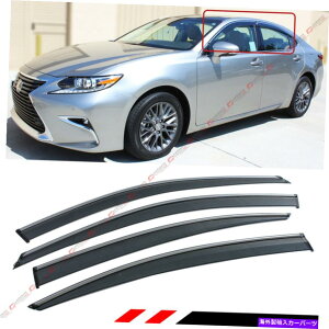 EBhEoCU[ 2013-18 LEXUS ES300 ES350H VIPNbvIX[NFtEBhEoCU[Ng FOR 2013-18 LEXUS ES300 ES350H VIP CLIP-ON SMOKE TINTED WINDOW VISOR CHROME TRIM