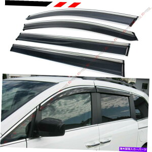 EBhEoCU[ 2011 - 17Nz_IfbZCNbvINgEBhEoCU[CK[hftN^[ FOR 2011-17 HONDA ODYSSEY CLIP-ON CHROME TRIM WINDOW VISOR RAIN GUARD DEFLECTOR