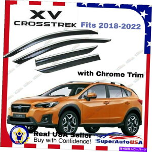 EBhEoCU[ Subaru CrossTrek XV 2018-2022 Chrome Trim Window Visor Rain Sun Guard Vent For Subaru Crosstrek XV 2018-2022 Chrome Trim Window Visor Rain Sun Guard Vent