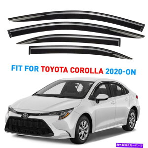 EBhEoCU[ CK[h̊ĆA2020N2022Nɂăg^J[̃VF[h Rain Guards Vent Visors Shade for 2020-2022 Toyota Corolla