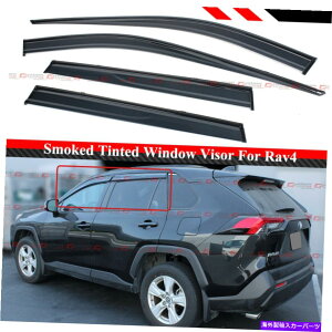 EBhEoCU[ 2019-2022g^RAV4ubNgNbvIEBhEoCU[CK[hftN^[ FOR 2019-2022 TOYOTA RAV4 BLACK TRIM CLIP-ON WINDOW VISOR RAIN GUARD DEFLECTOR