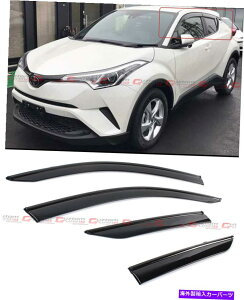 EBhEoCU[ 17-2022̃g^C-HR CHR CHR SMOKE TINTED WINDOW VISOR VENT SHADE GAURD W/ CLIPS FOR 17-2022 TOYOTA C-HR CHR SMOKE TINTED WINDOW VISOR VENT SHADE GUARD W/ CLIPS