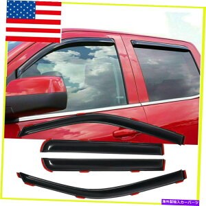 EBhEoCU[ TCK[h09-14tH[hF150N[Juv^[̃`lCoCU[ Sun Rain Guards In-Channel Window Vent Visor For 09-14 Ford F150 CrewCab Raptor