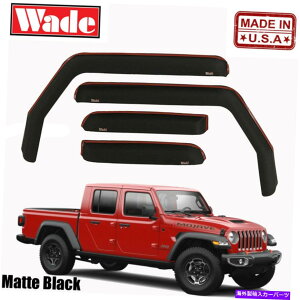 �E�B���h�E�o�C�U�[ Matte Black Windof Deflectors Visors In-Channel for Jeep Gladiator Matte Black Window Deflectors Visors In-Channel For Jeep Gladiator�y���s�A���i�z