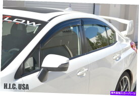 ウィンドウバイザー HIC USA 2015から2019 Impreza WRX STI 4DRセダンウィンドウバイザーベントシェードデフレクター HIC USA 2015 to 2019 Impreza WRX STI 4dr sedan window visor vent shade deflector