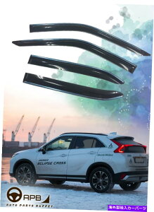 EBhEoCU[ OHGNvXNX18-NgEBhEoCU[K[hxgftN^[̏ꍇ For Mitsubishi Eclipse Cross 18- Chrome Trim Window Visor Guard Vent Deflector