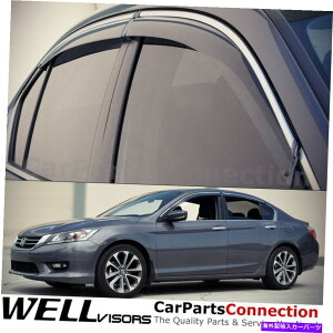 EBhEoCU[ z_AR[hZ_TChfBtN^[N[̂߂̃EFoCU[EBhEoCU[13-17 WellVisors Window Visors 13-17 For Honda Accord Sedan Side Deflectors Chrome