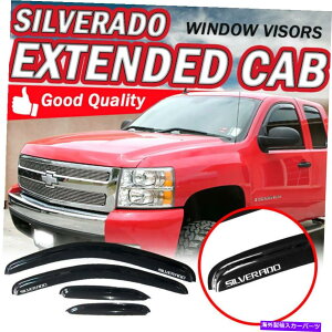 EBhEoCU[ tBbg07-13Vo[hgLuXANX[NEBhEoCU[K[hftN^[ Fit 07-13 Silverado Extended Cab Slim Acrylic Smoke Window Visor Guard Deflector