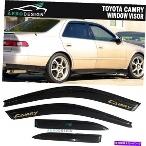 EBhEoCU[ 97-01g^JXV20Z_EBhEoCU[X[Nxge[vICK[h For 97-01 Toyota Camry XV20 Sedan Window Visors Smoke Vent Tape-on Rain Guard