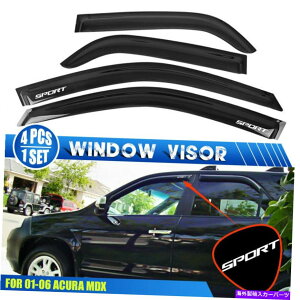 EBhEoCU[ K01-06 Acura MDXEBhEoCU[CK[hxgftN^[tzCgX|[c Fits 01-06 Acura MDX Window Visor Rain Guard Vent Deflector W/ White Sport