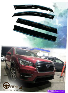 �E�B���h�E�o�C�U�[ �X�o���A�Z���g2019�N�����g�����E�B���h�E�o�C�U�[�K�[�h�x���g�f�t���N�^�[�p For Subaru Ascent 2019 Chrome Trim Window Visor Guard Vent Deflector