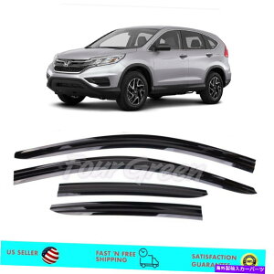 EBhEoCU[ X[NTChEBhEToCU[CK[hz_CRV 2012-2016̃fBtN^[ Smoke Side Window Sun Visor Rain Guards Deflectors for Honda CRV 2012 - 2016