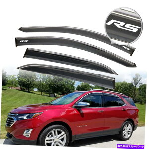 �E�B���h�E�o�C�U�[ �t�B�b�g18-22�V�{���[equinox�E�B���h�E�o�C�U�[�|���J�[�{�l�[�g�K�[�h�V�F�[�hw/ chrome�g���� Fits 18-22 Chevy Equinox Window Visor Polycarbonate Guard Shade w/ Chrome Trim