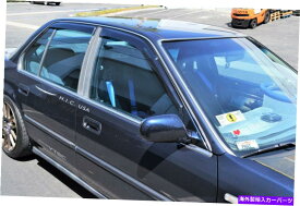 ウィンドウバイザー HIC USA 1990?1993 Accord 4DRベントシェードウィンドウバイザーの真新しい HIC USA 1990 to 1993 Accord 4dr vent shade window visor brand new