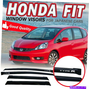 EBhEoCU[ 09-14̃z_tBbg2GE8EBhEoCU[TCxgANK[hVF[h For 09-14 Honda Fit 2ND GEN GE8 Window Visor Sun Rain Vent Acrylic Guard Shade